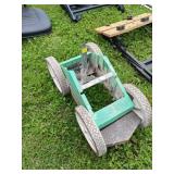 Green Rolling Cart Frame
