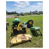 JD 312 Tractor with 36ï¿½ï¿½ dk snoblower misc parts