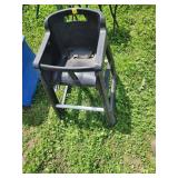 Black Plastic High Chair