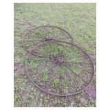 2X BID 54-Inch Steel Wagon Wheels