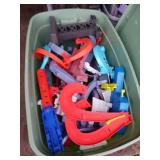 Tote of Hot Wheels and Tracks