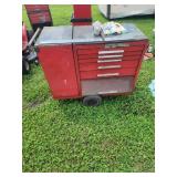 Red Metal Tool Chest With Drawers