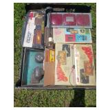 Crate of Auto Lights and Parts