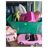 Tote of Barbie Cars and Boats