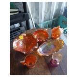 Carnival Glass Assorted Pieces