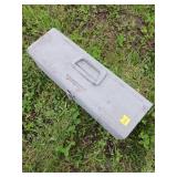 Metal Tool Box With Red Interior