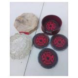 Ashtrays and Fire Dept Coasters