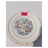 Indiana Souvenir Plate w/State Landmarks