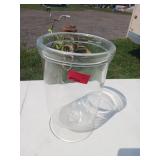 Large Clear Glass Cylinder Jar