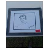 Jack Nicholson Signed 8.5x11 Artist Sketch