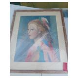 Framed Signed Print After Marie Laurencin 1936