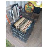 Folding Tote Full of Vinyl Record Albums