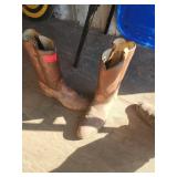 Tony Lama Tan Leather Cowboy Boots Size 8.5D