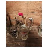 Miller High Life and Leinenkugel Beer Glasses Lot