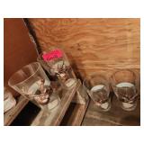 4 Deer Motif Drinking Glasses