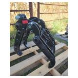 Black Steel Grapple Attachment mini excavator