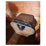 Wicker and Metal Trimmed Storage Chest