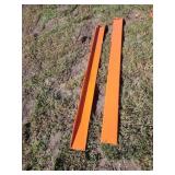 82' Orange Steel Fork Extensions