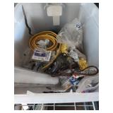 Box of Extension Cords and Hardware