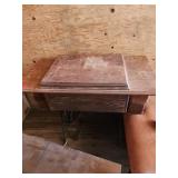 Vintage Treadle Sewing Machine in Wooden Cabinet