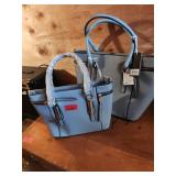 Rosetti Light Blue 2-Piece Tote Handbag Set