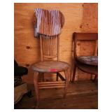 Wooden Chair With Decorative Heart Cutout Back