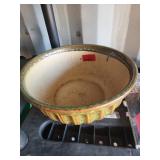 Green Glazed Stoneware Mixing Bowl