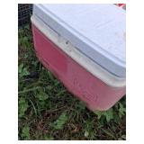 Rubbermaid Red and White Portable Cooler