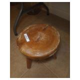 Round Wooden Stool With Three Legs