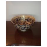 Blue and Gold Ornamental Porcelain Bowl