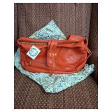 Barr + Barr Orange Genuine Leather Shoulder Bag
