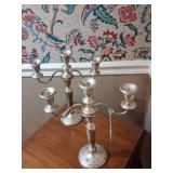 Pair Fisher Sterling Silver Candelabras