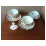 Porcelain Teacups and Miniature Set