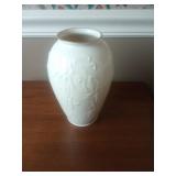 Lenox Ivory Porcelain Vase with Floral Relief