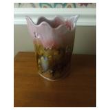 Handmade Ceramic Vase with Multicolor Glaze