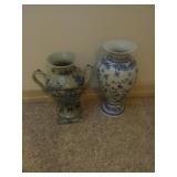 Blue and White Ceramic Vases