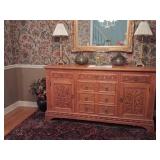 Northern Furniture solid oak Carved Sideboard