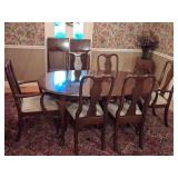 Queen Anne Style Dining Table and 6 Chairs