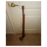 Long-Handled Broad Axe with Wood Handle