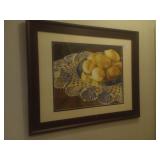 Framed Still Life Print of lemons