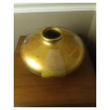 Gold Glazed Ceramic Vase with Geometric Motifs