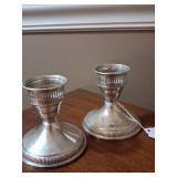 Pair Duchin Sterling Weighted Candle Holders