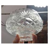 Cut Glass Crystal Bowl with Pedestal Base