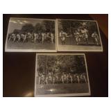 3 B&W Purdue University Football Team Photos