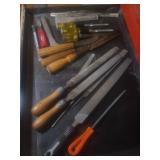 Assorted Chisels, and Metal Files