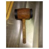 Wood and Metal Mallet with Cylindrical Head