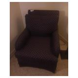 Upholstered Armchair with Patterned Fabric