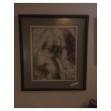 Framed Etching "Figures" Signed and Numbered