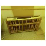 Cosco Wood Folding Crib with White Rails