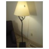 Metal Floor and Table Lamps with leaf Motif